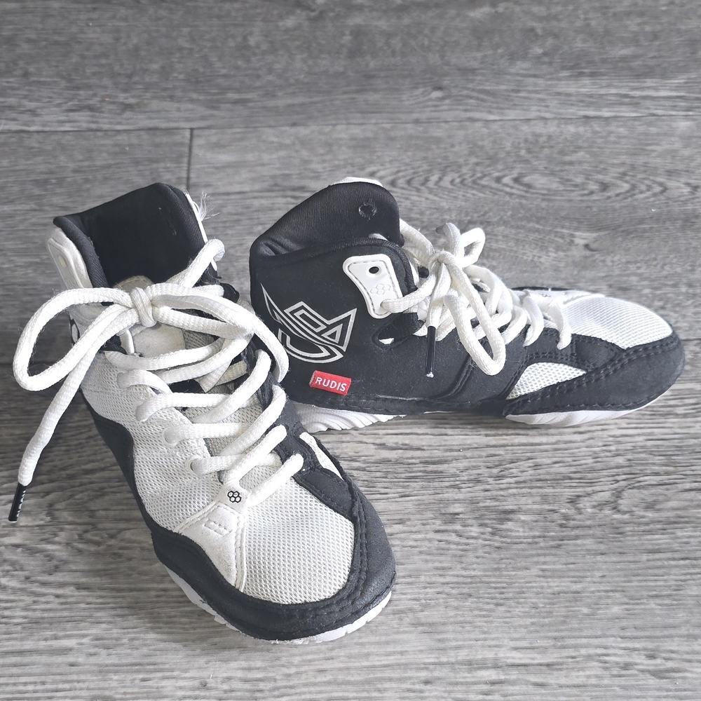 Rudis Kids Black and White Sneakers